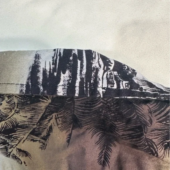 Vintage RJC Hawaiian Shirt Mens L Tropical Beach Scene Short Sleeve Sail Floral - Picture 10 of 12